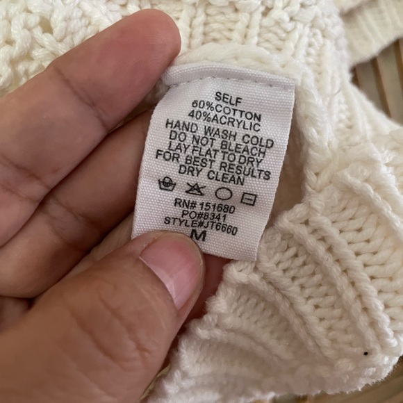 STORIA Anthropologie Allover Bow Sweater Cropped Ribbon Bow Coquette Sz M - Picture 6 of 10